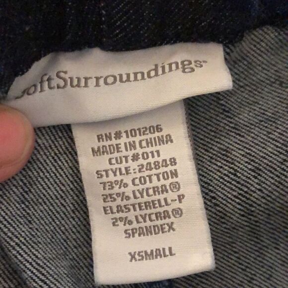 SOFT Surroundings Stretch Jeans 👖 Elastic Waistband Comfy! - Picture 5 of 17